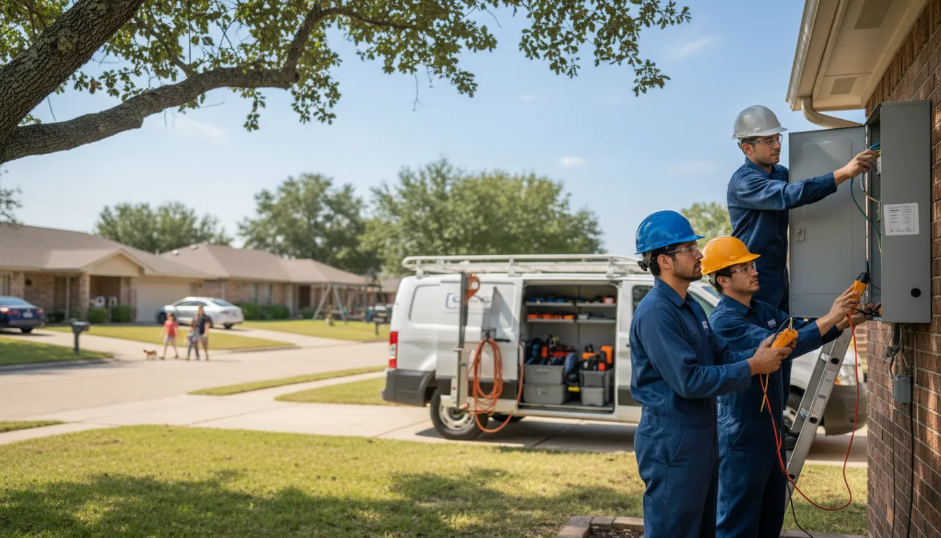 Certified electrician providing emergency electrical services in Santa Fe, TX